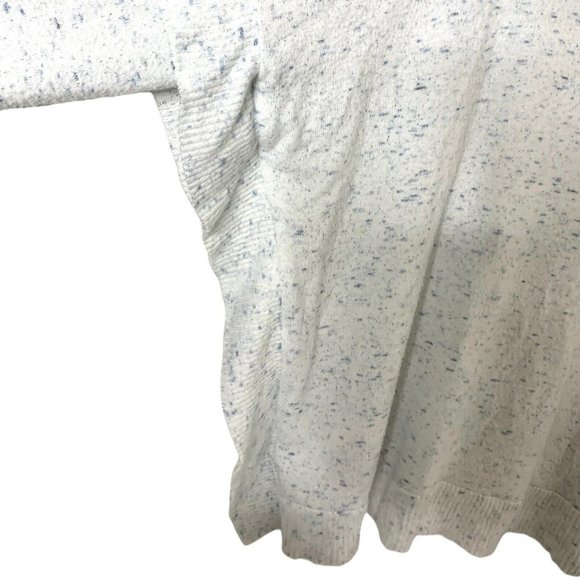 ANTHROPOLOGIE Postmark Small Oversized White and Blue Fleck Turtleneck - Picture 2 of 5